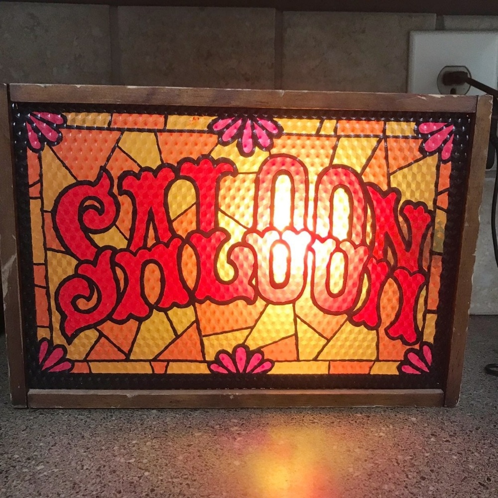 Vintage SALOON Light Up Sign Man Cave She-Shed - Picture 4 of 4
